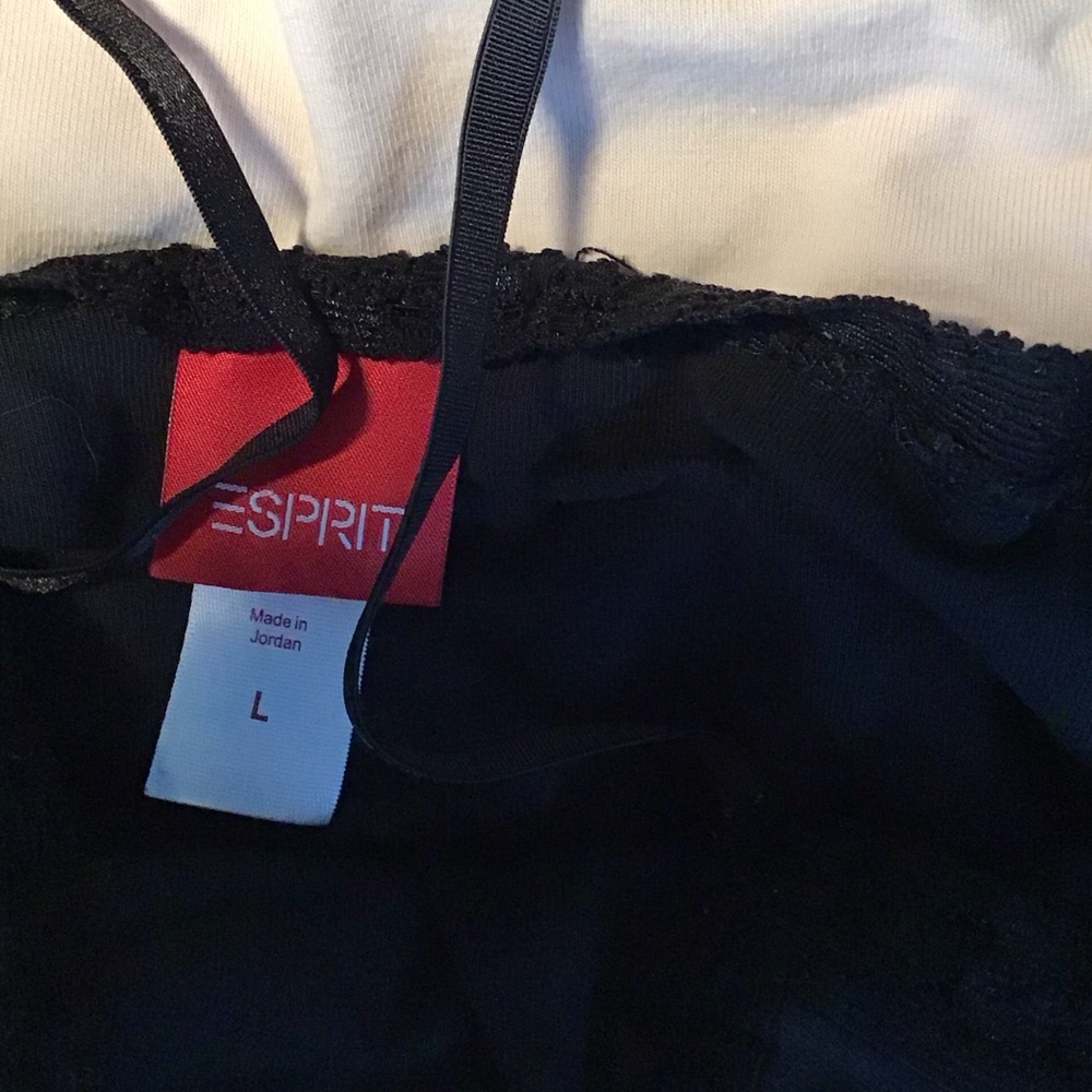 Women’s Lace-Trim, Built in Bra Camisole Tank Top - Set of 3 Black, Cream, Mint - Picture 2 of 10